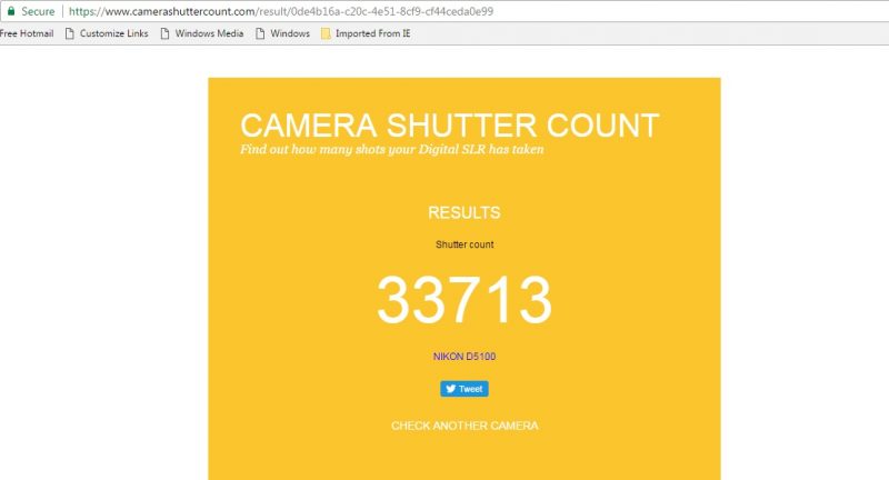 online canon shutter count