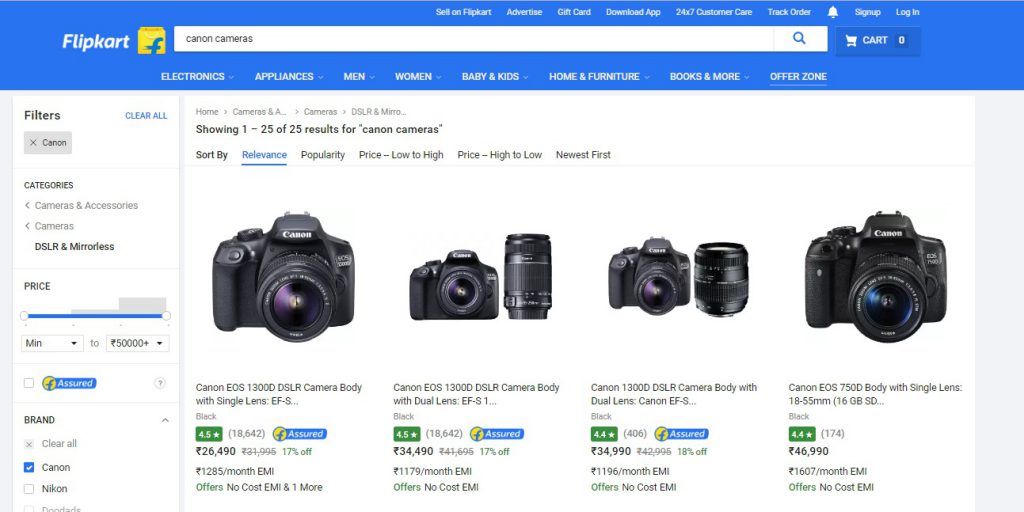 latest Canon Dslr Camera Price in India